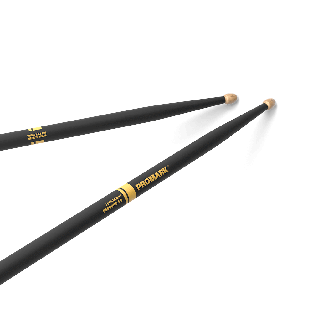 Promark Rebound 5B ActiveGrip Hickory Drumstick, Acorn Wood Tip