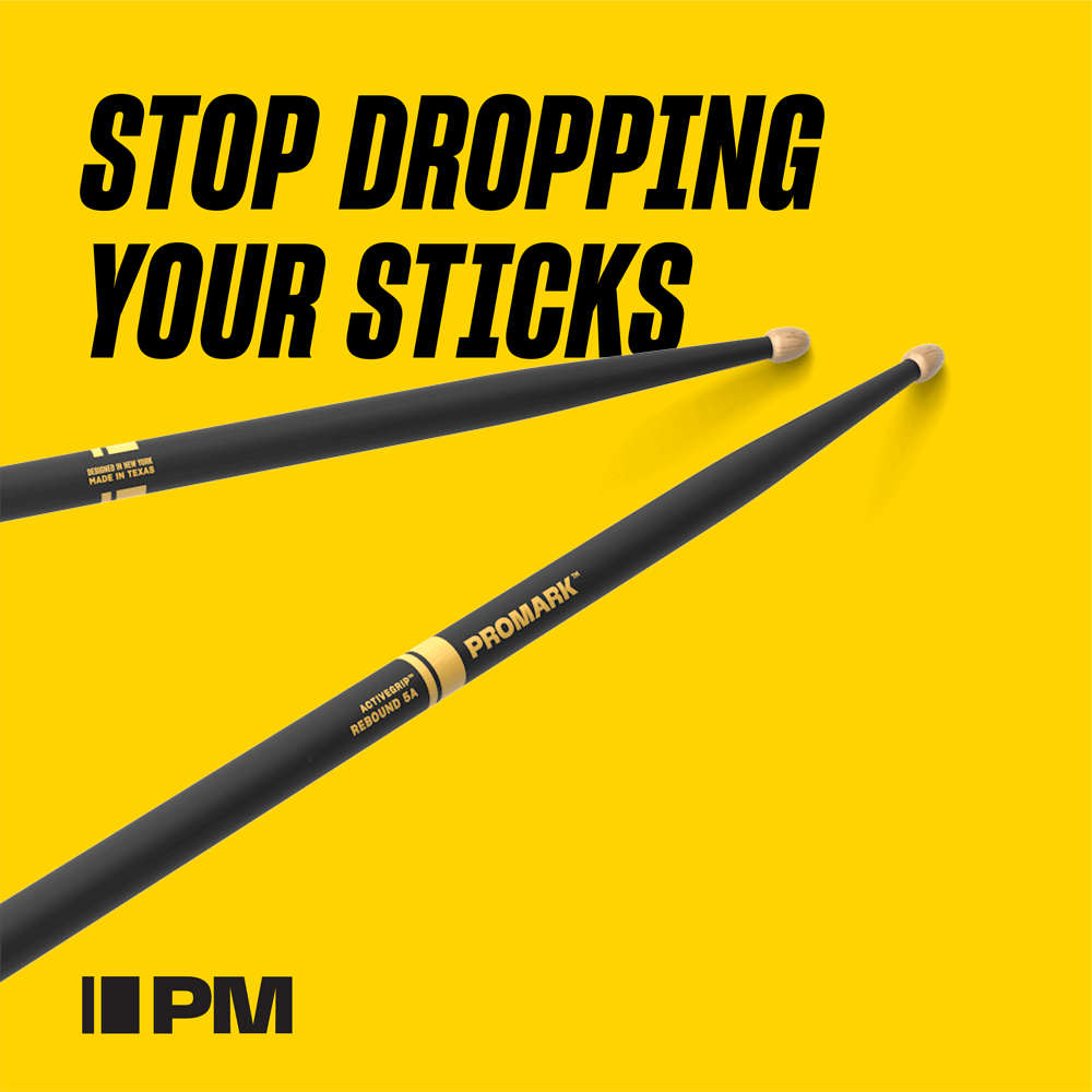 Promark Rebound 5B ActiveGrip Hickory Drumstick, Acorn Wood Tip