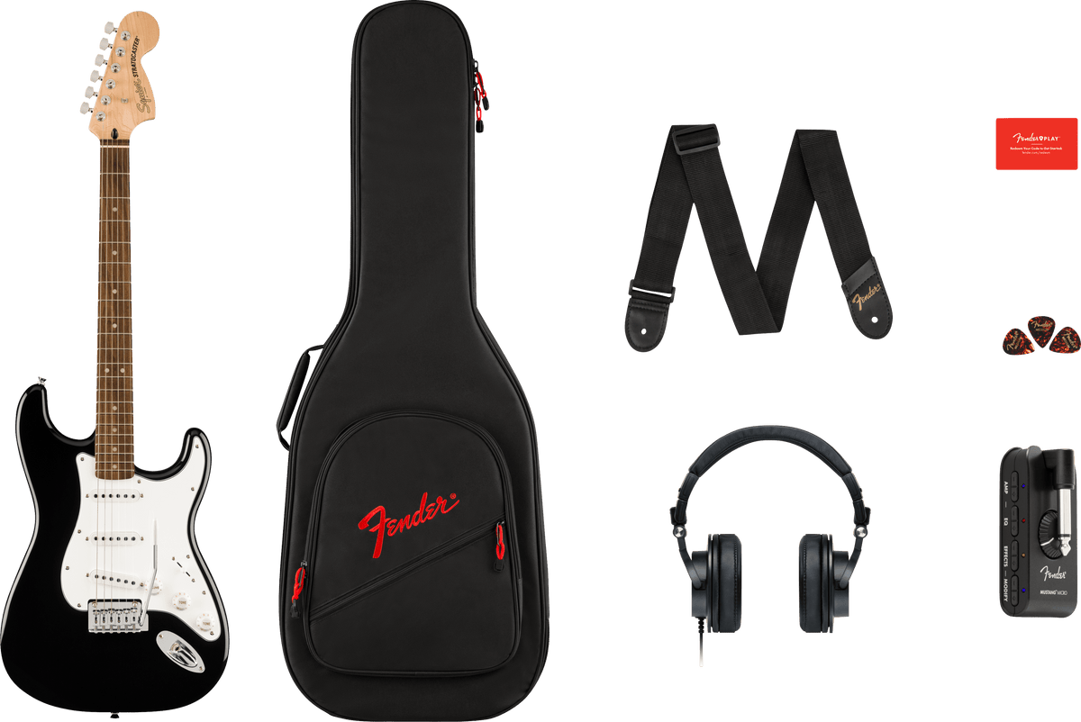 Squier Affinity Series Stratocaster Mustang Micro Pack
