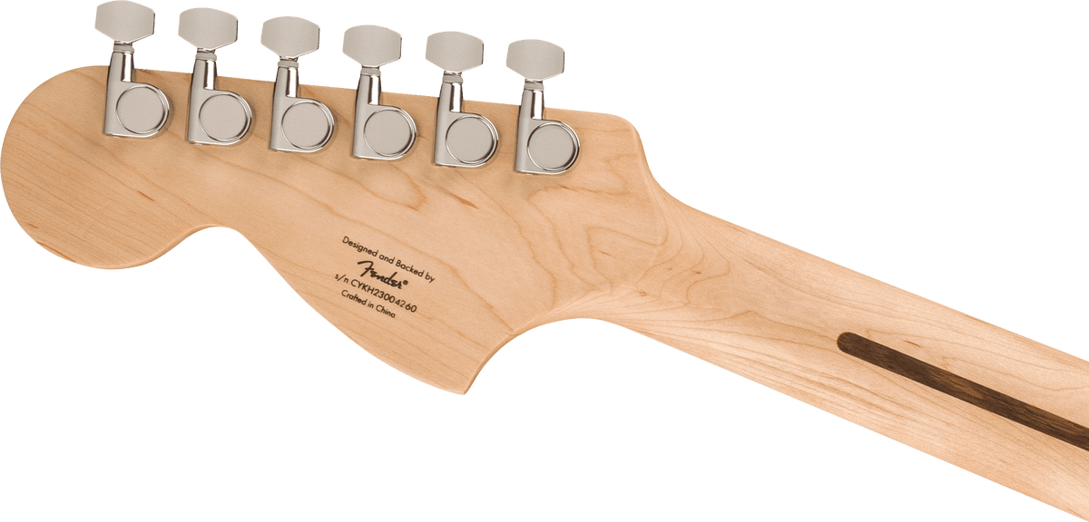Squier Affinity Series Stratocaster Mustang Micro Pack, headstock, back