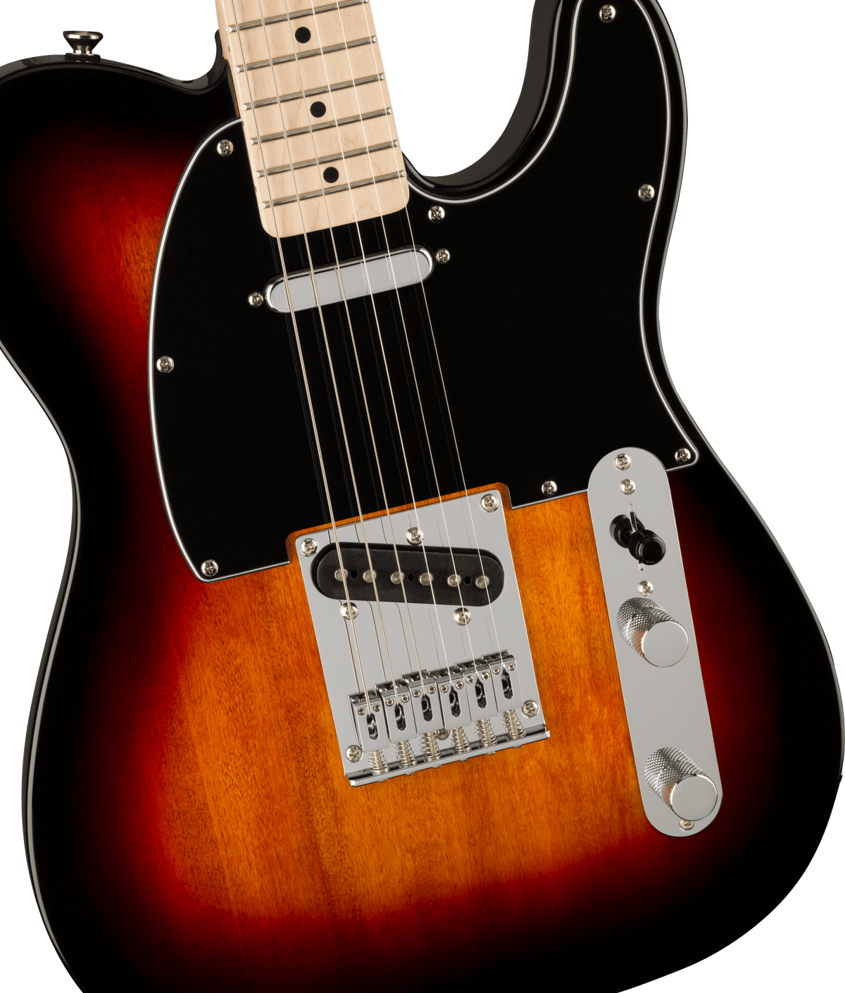 Squier Affinity Series Telecaster, fingerboard detail