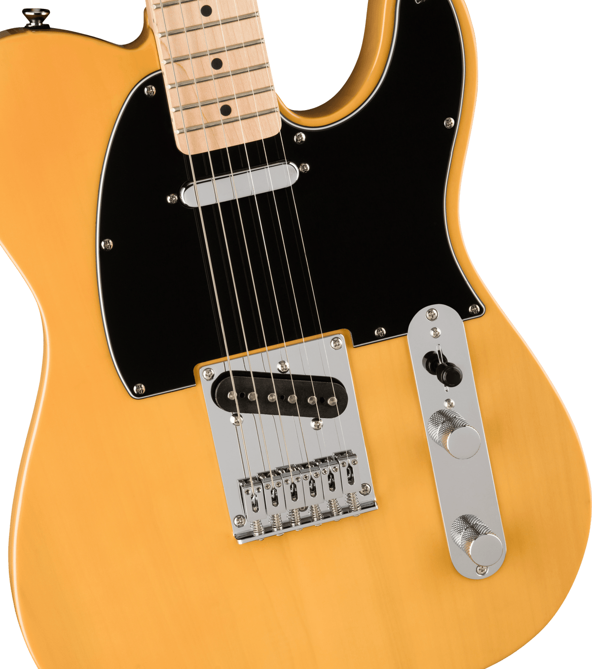 Squier Affinity Series Telecaster, fingerboard detail