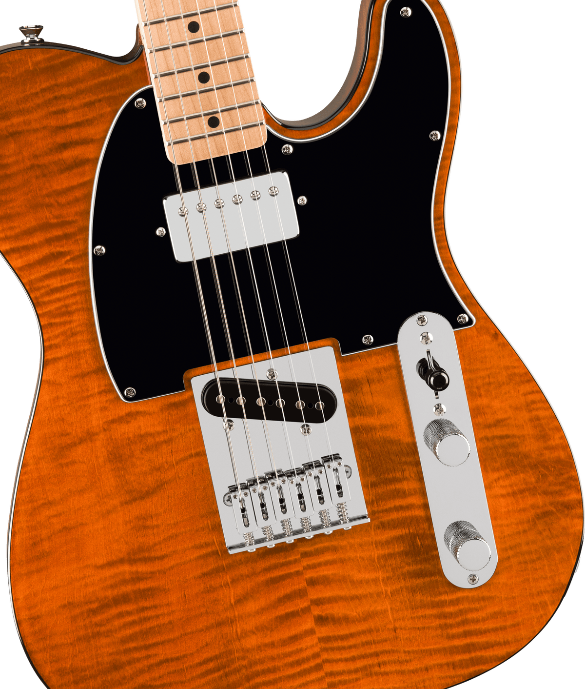 Squier Affinity Series Telecaster FMT SH, fingerboard detail