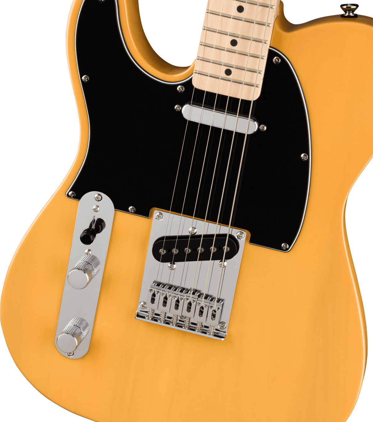 Squier Affinity Series Telecaster Left-Handed, fingerboard detail