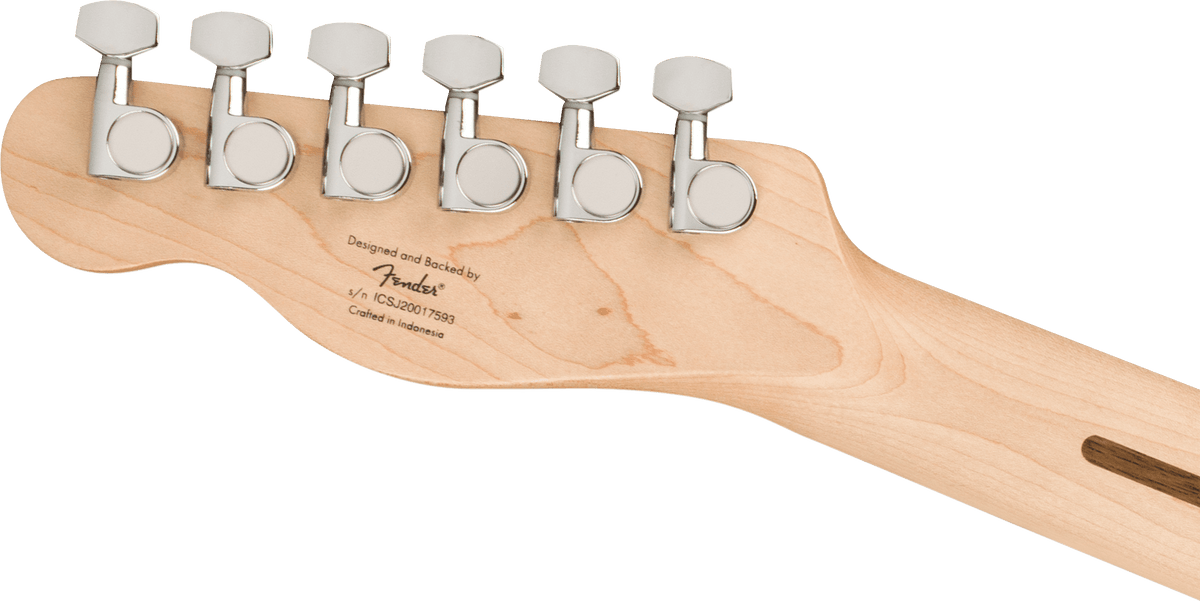 Squier Affinity Series Telecaster, headstock, back