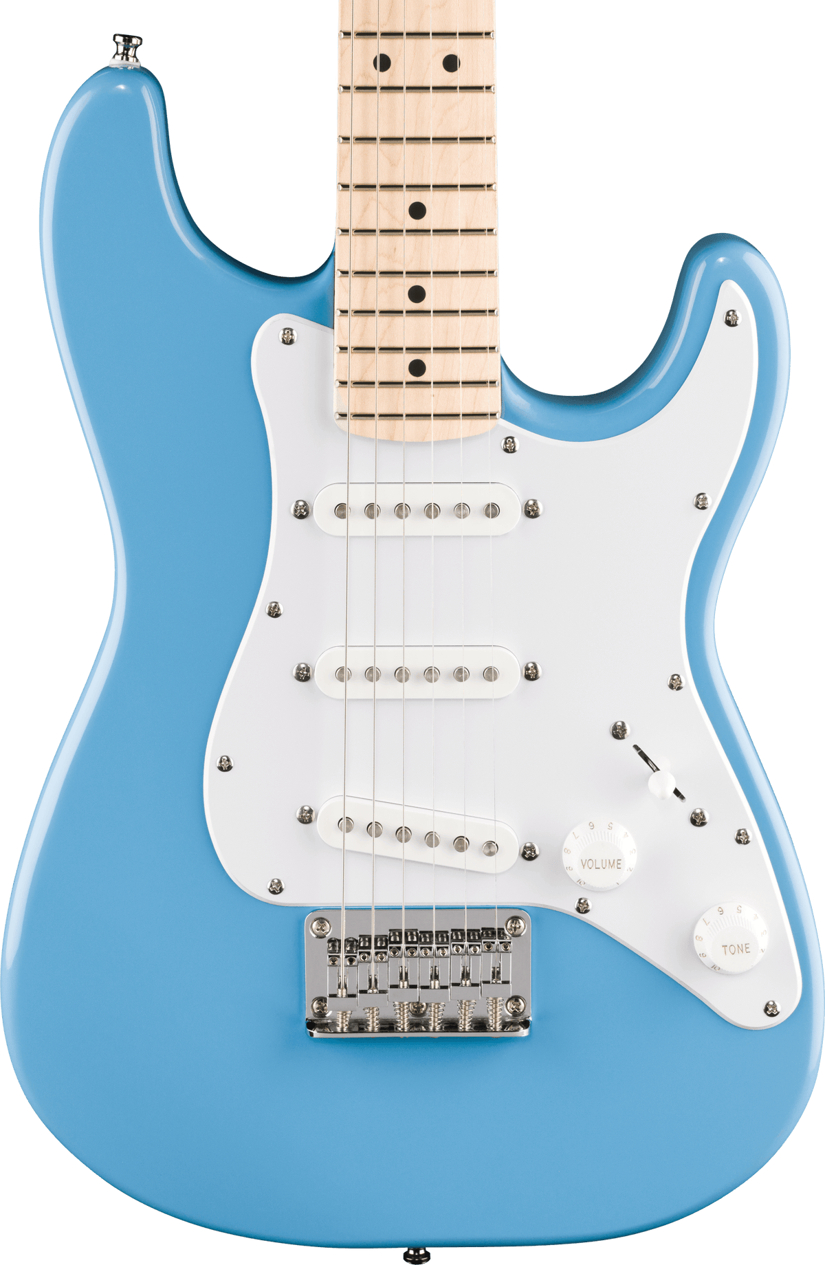 Squier Mini Stratocaster, fingerboard detail