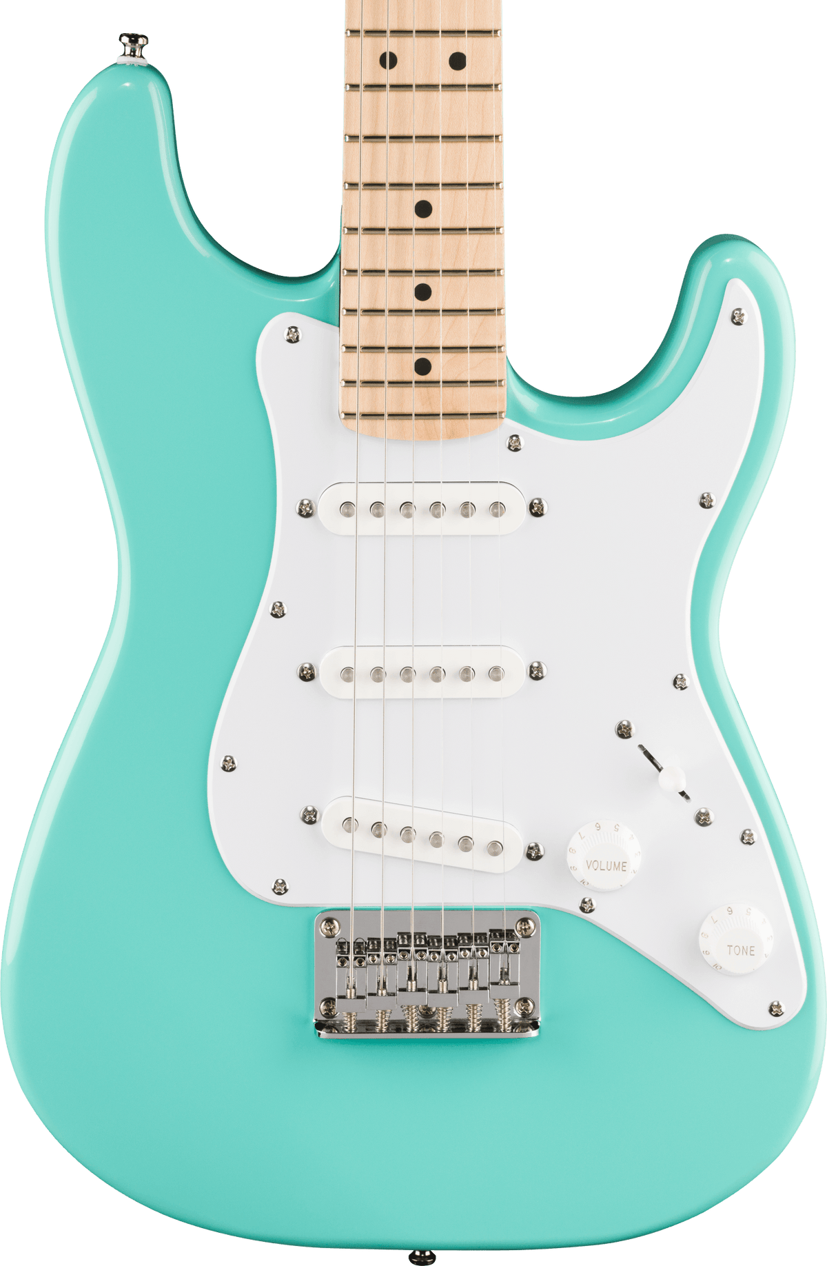 Squier Mini Stratocaster, fingerboard detail