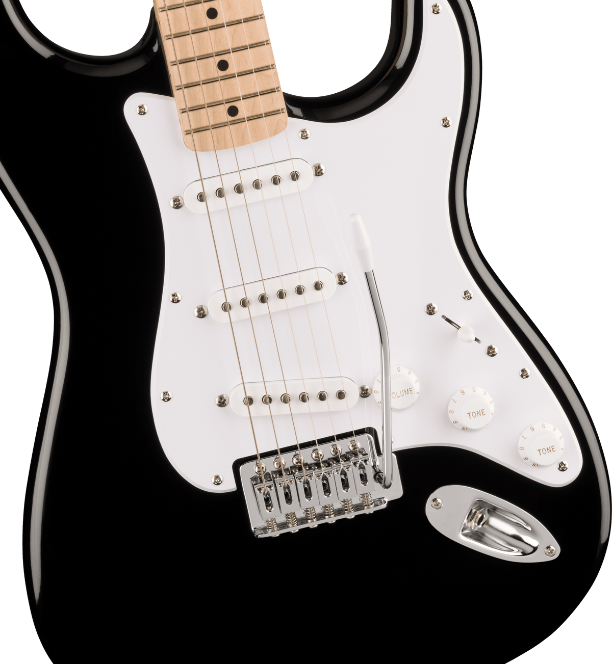 Squier Sonic Stratocaster, fingerboard detail