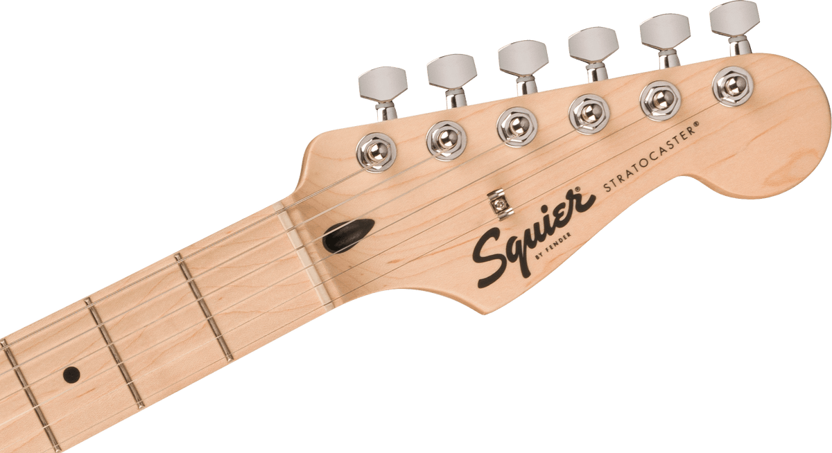 Squier Sonic Stratocaster, headstock, front