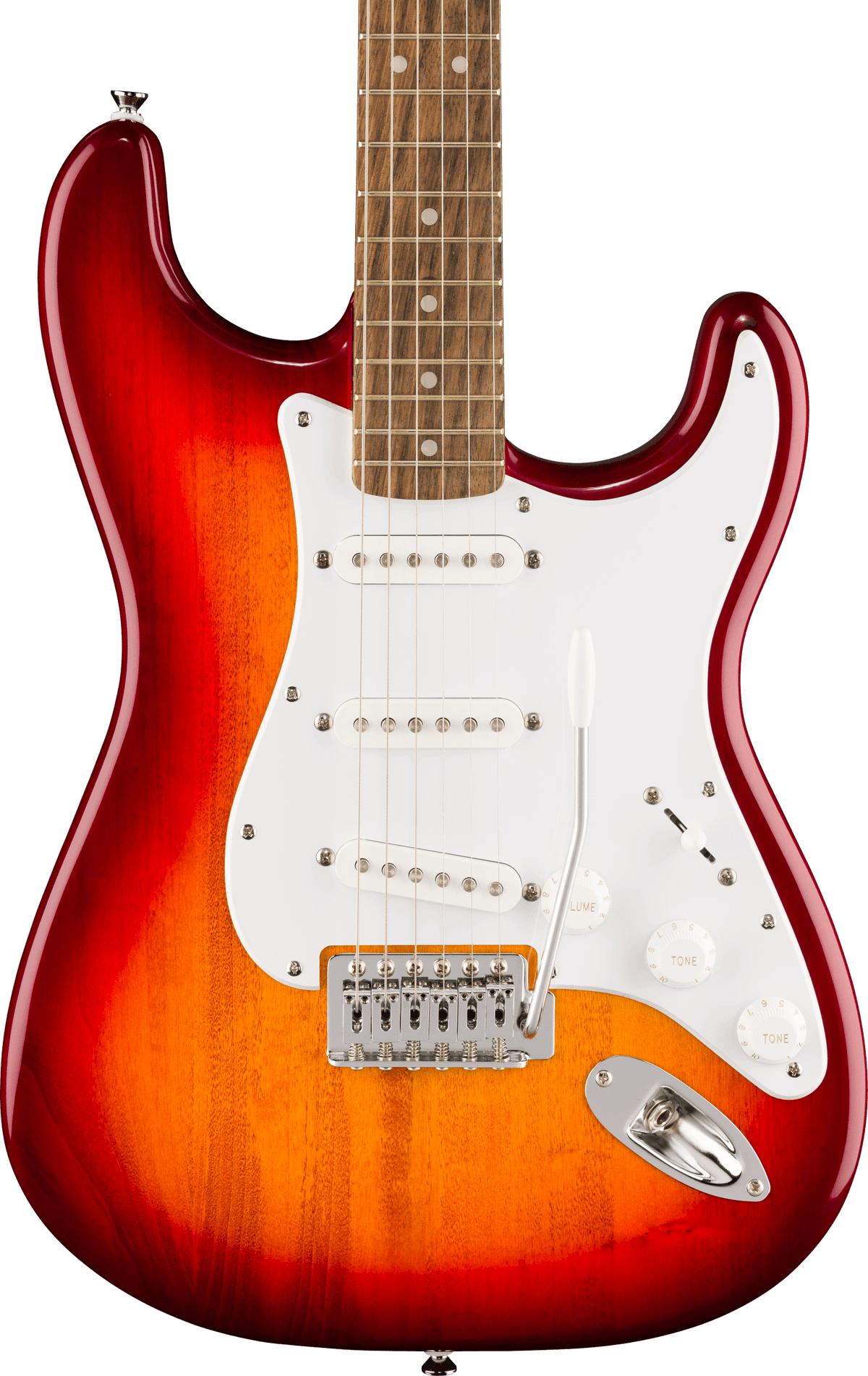 Squier Sonic Stratocaster, fingerboard detail