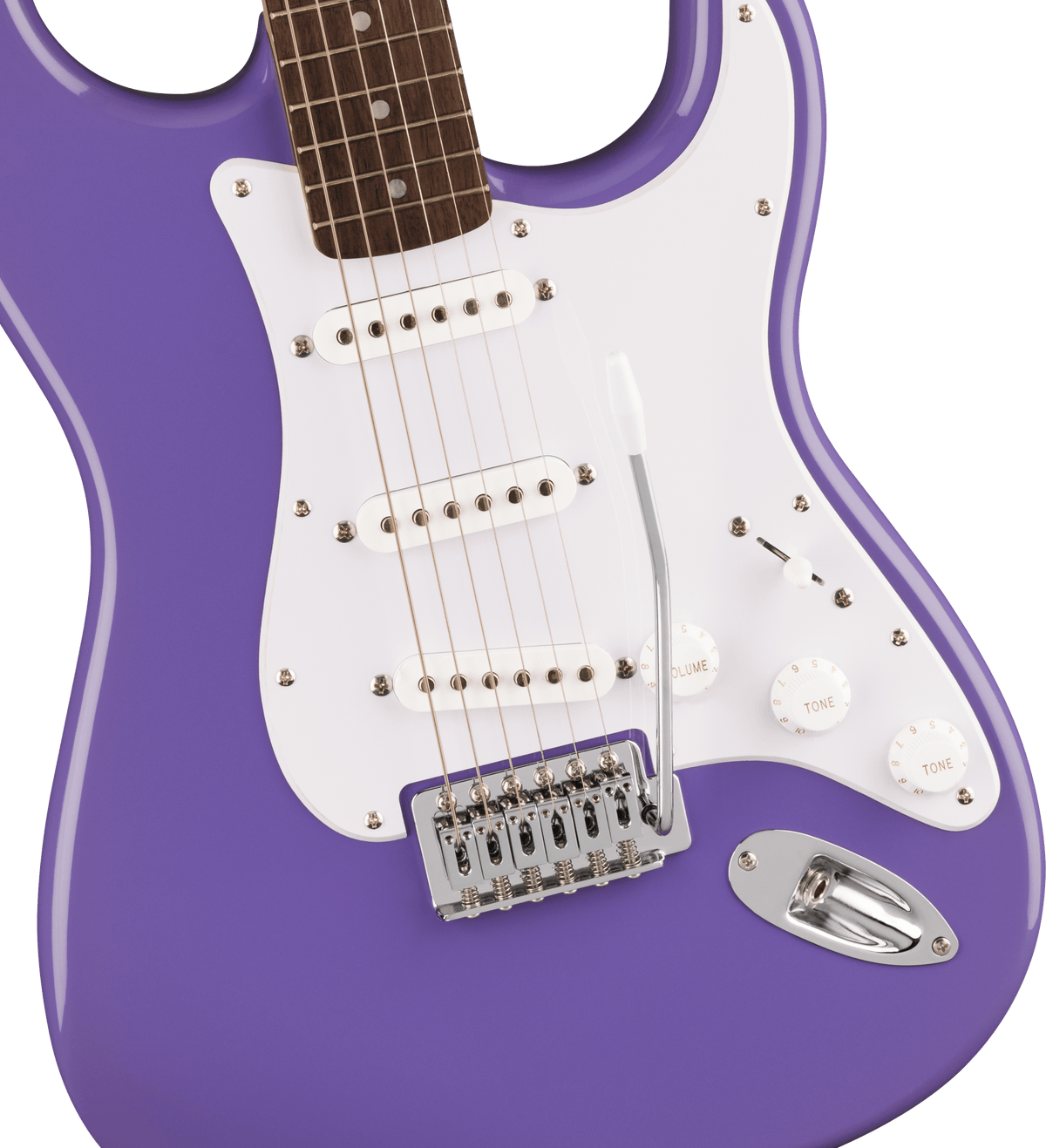 Squier Sonic Stratocaster, fingerboard detail