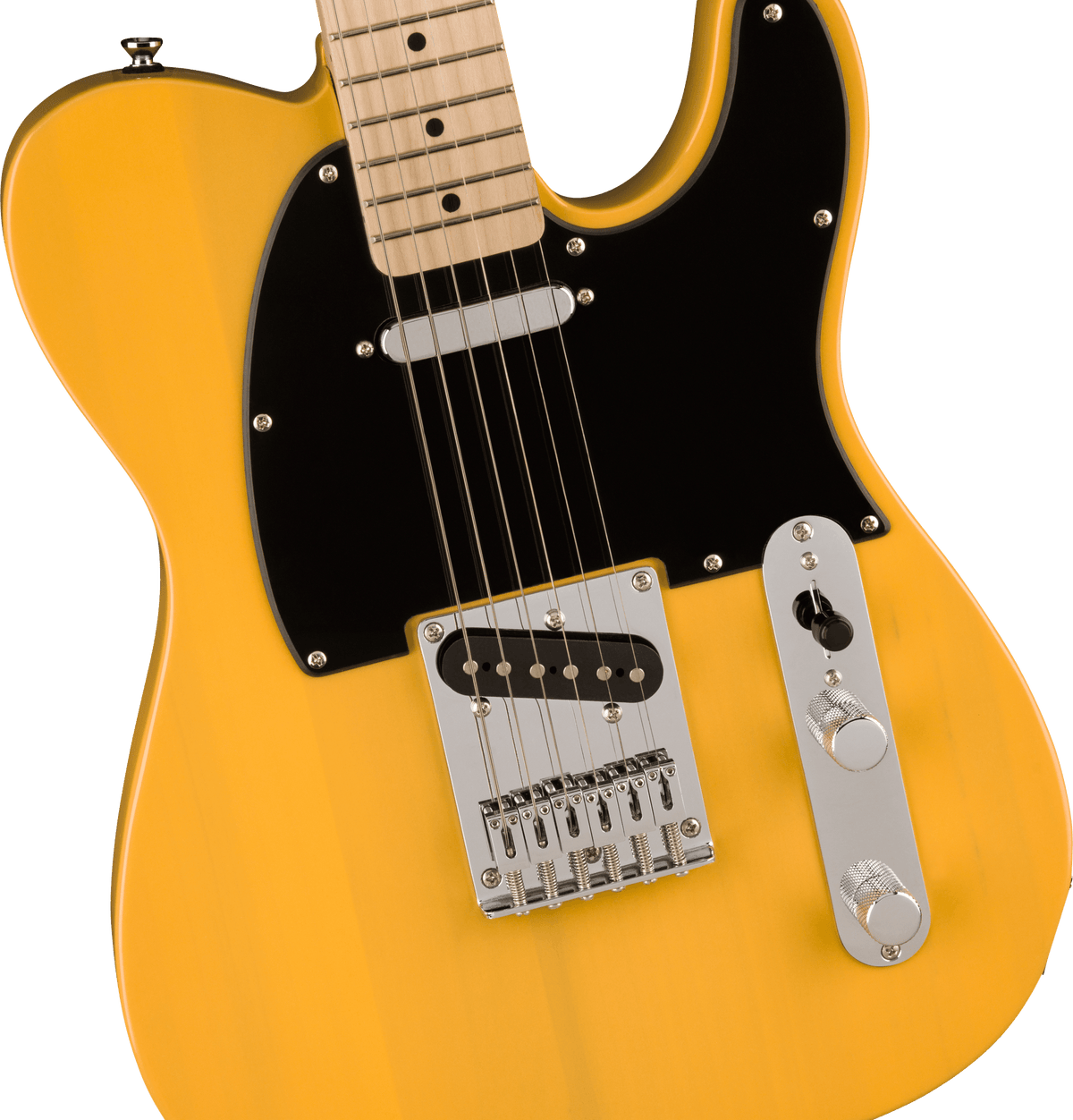Squier Sonic Telecaster, fingerboard detail