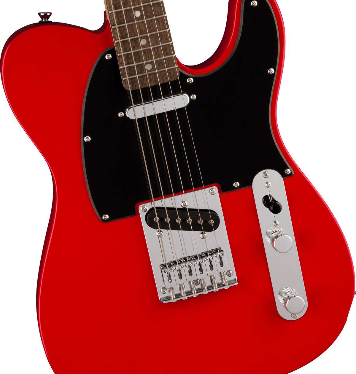 Squier Sonic Telecaster, fingerboard detail