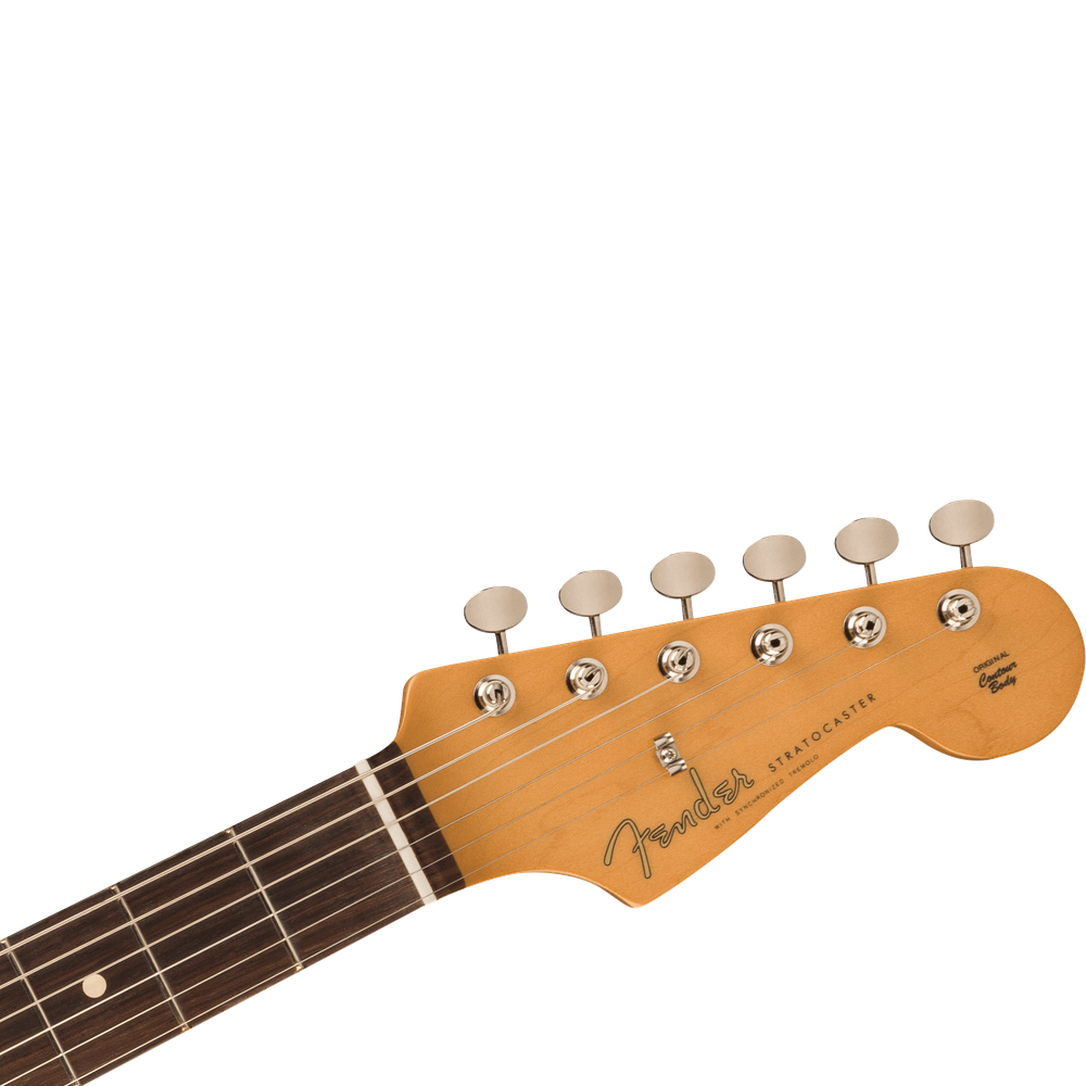 Vintera® II '60s Stratocaster 3-Colour Sunburst Slab Rosewood Alder headstock front