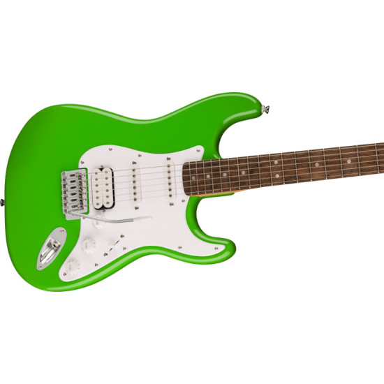 Fender FSR Squier Sonic Stratocaster HSS Laurel Fingerboard White Pickguard Lime Green