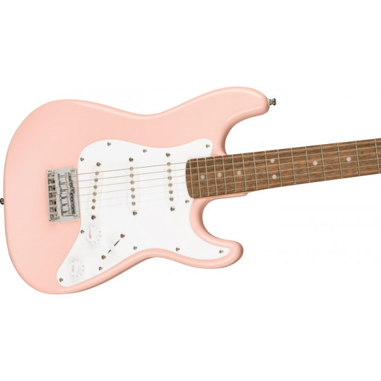 Fender Squier Mini Stratocaster Laurel Fingerboard Shell Pink Electric Guitar 