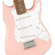 Fender Squier Mini Stratocaster Laurel Fingerboard Shell Pink Electric Guitar 