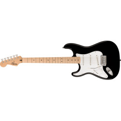 Fender Squier Sonic Stratocaster Left-Handed Maple Fingerboard White Pickguard Black