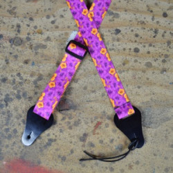 Ukulele Strap Hibiscus Purple