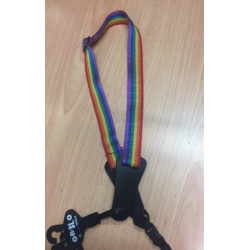 Ukulele Strap Rainbow Poly