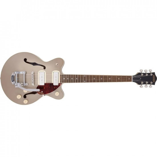 Gretsch G2655T-P90 Streamliner Center Block Jr. Double-Cut P90 with Bigsby®, Laurel Fingerboard, Two-Tone Sahara Metallic and Vintage Mahogany Stain