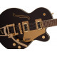 Gretsch G5655TG Electromatic Center Block Jr Single Cut with Bigsby and Gold Hardware Laurel Fingerboard Black Gold