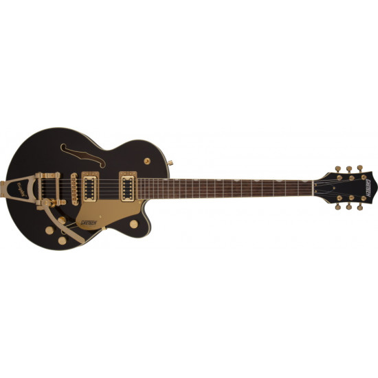 Gretsch G5655TG Electromatic Center Block Jr Single Cut with Bigsby and Gold Hardware Laurel Fingerboard Black Gold