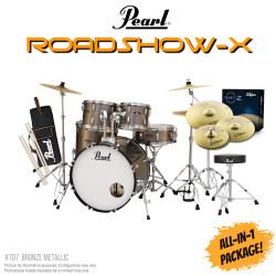 Pearl Roadshow X 22 inch Fusion Drum Kit Package with Zildjian Cymbals