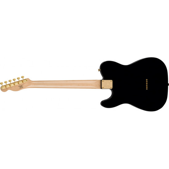 Fender Squier 40th Anniversary Telecaster Gold Edition Laurel Fingerboard Gold Anodized Pickguard Black 