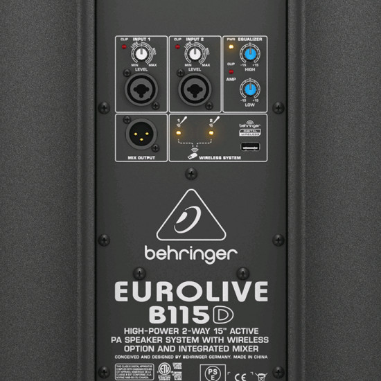 Behringer B115D powered speaker